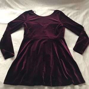 Red Velvet Longsleeve Mini Dress